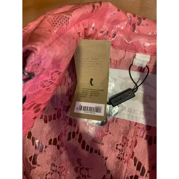 Burberry Children Pink Lace Eastheath Lace Trench Coat, Size 7Y NWT $1,595